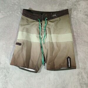 IM Imperial Motion Board Shorts Mens 30 Brown And‎ Turquoise Surf Activewear